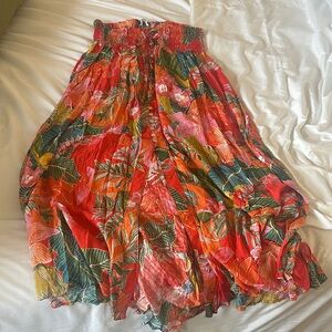 Vibrant Floral A-Line Skirt